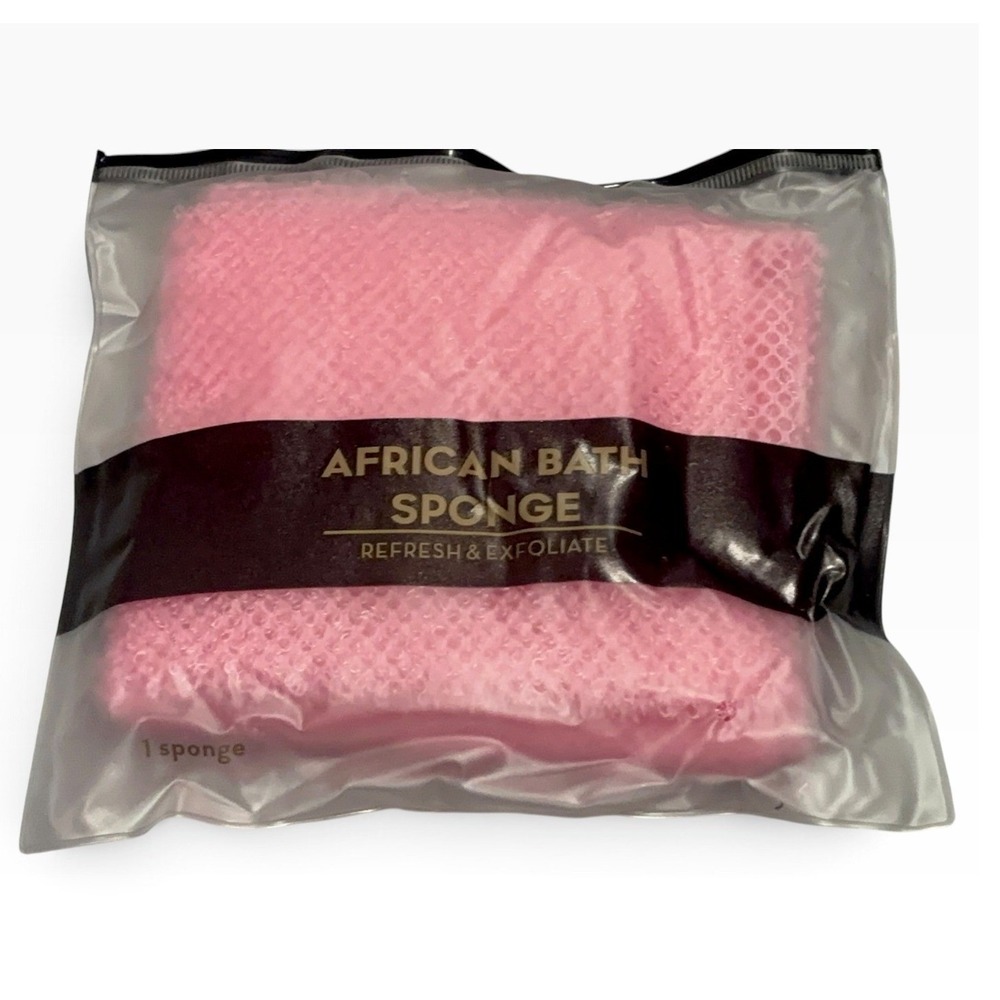 African Bath Sponge Refresh & Exfoliate Pink Long Net Back Scrubber Exfoliating